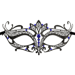 Burlesque-Boutique Women's Laser Cut Metal Tiara Venetian Pretty Masquerade Mask