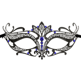 Burlesque-Boutique Women's Laser Cut Metal Tiara Venetian Pretty Masquerade Mask