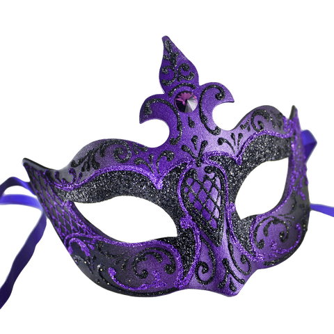 Farfallina Deco Black And Purple Mask